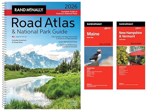 2026 Road Atlas & National Park Guide with Maine & New Hampshire/Vermont State Maps