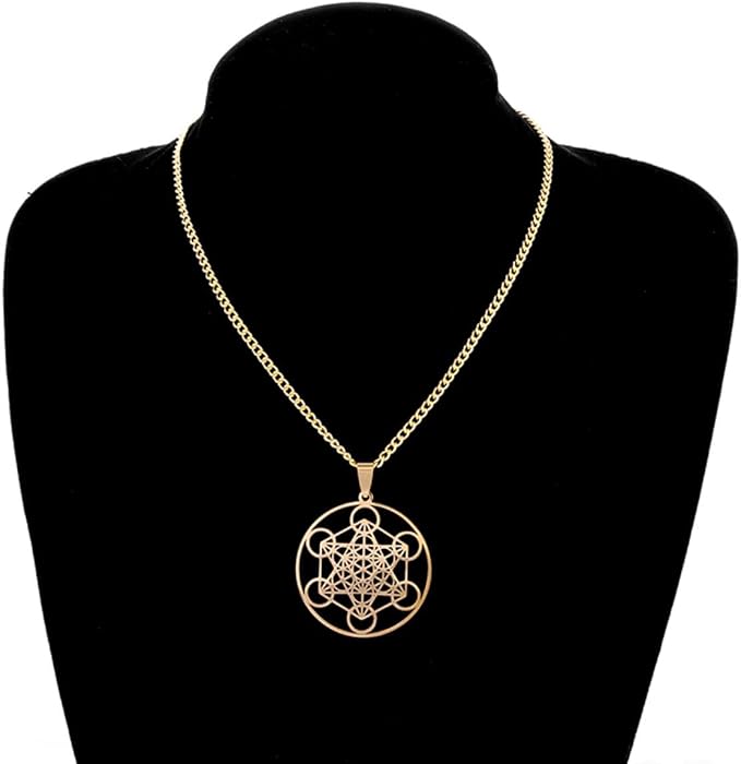 Sleutelhanger Metatron - Metatron Cube - Aartsengel - Zwart & Purper