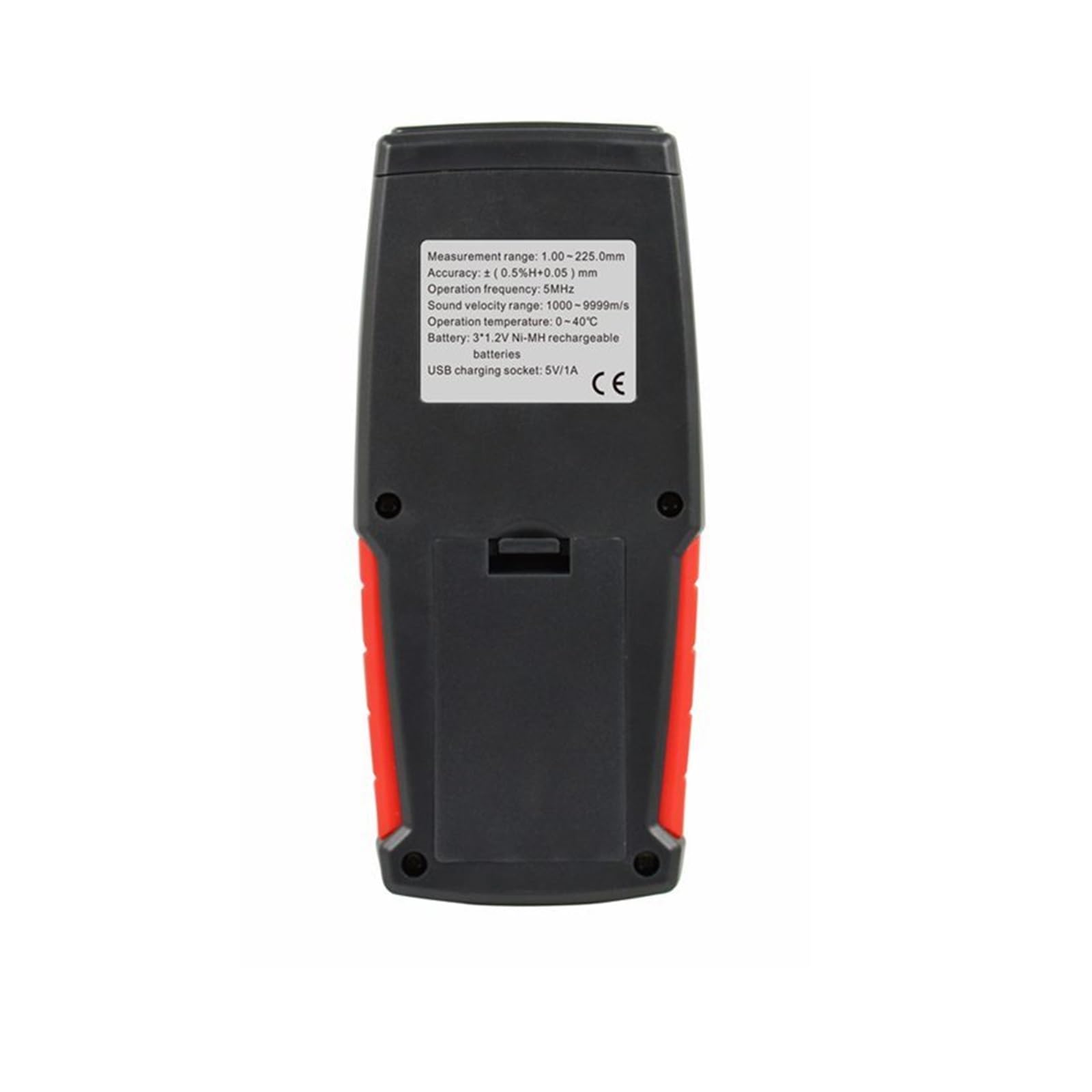 Grubościomierz, Przenośny ultradźwiękowy miernik grubości 1,00~225,0 mm Cyfrowy test grubości blachy z tworzywa sztucznego Kolorowy wyświetlacz LCD, Miernik głębokości farby
