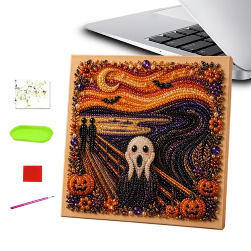 Juego de arte de cuentas para manualidades de Halloween de adultos y decoración del hogar