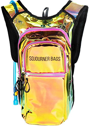 Image of Sojourner Hydration Pack, Hydration Backpack - Water Backpack with 2l Hydration Bladder, Festival Essential - Rave Hydration Pack Hydropack Hydro for Hiking, Running, Biking, Festival Gear