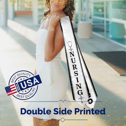 Personalized Nursing Stole Graduation 2025 Custom Nurse RN Sash with Medical Logo for Nursing Student2