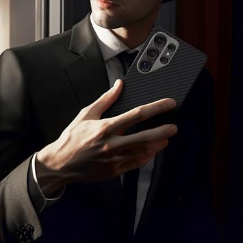 MONOCARBON Real Aramid Fiber Case for Samsung Galaxy S25 Ultra (6.9