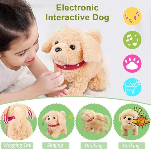 Koonie Realistic Robot Puppy - Interactive Walking & Barking Dog with Singing/Tail Wagging, Educational Play & Plush Birthday Gift for 2-5 Years Old Girls by Koonie - Image 2