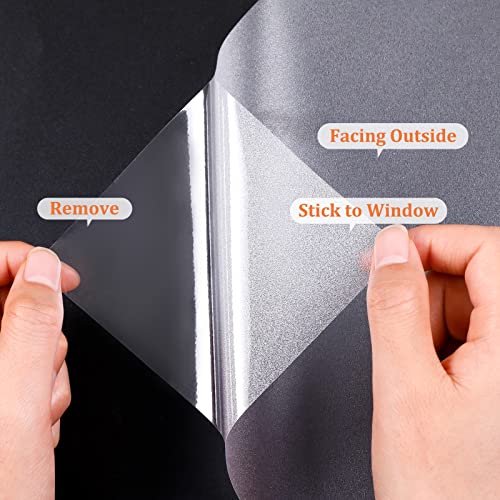 Lifetree Frosted Window Film Privacy: Opaque Glass Film for Glass Windows Static Cling Self-Adhesive Sun Blocker Window Frosting Film for Home Office Bathroom (Frosted, 90 * 200cm) - Image 9
