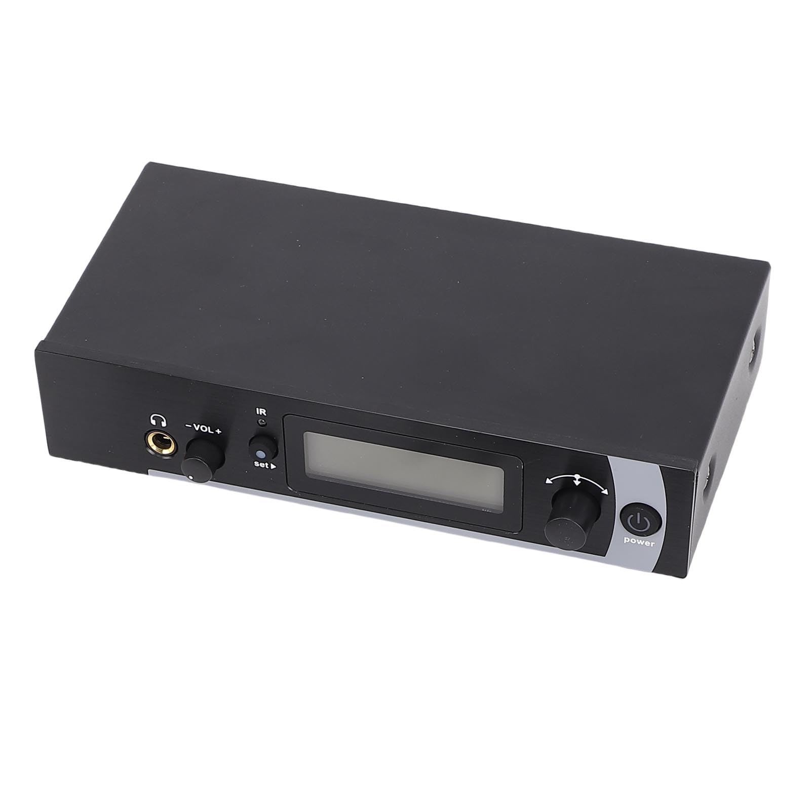 Bewinner Inalámbrico de Monitoreo Intrauditivo, UHF 550-590 MHz con Receptor Transmisor de Petaca, Pantalla LCD, Audio de 24 Bits/192 KHz, Alcance de 50 M para Bandas de Estudio en KTV (Enchufe de