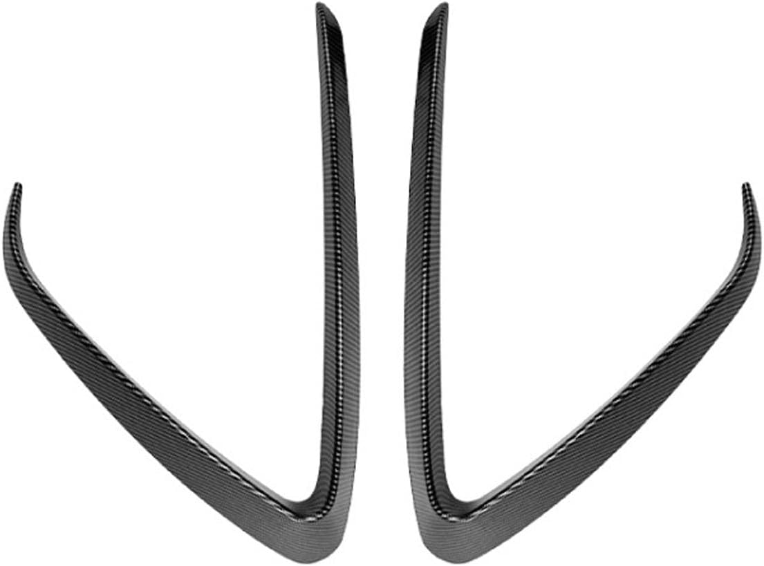 Car Front Air Vent Splitters, Car Front Wind Knife Side Spoiler Wind Knife, Compatible with Ford Fiesta MK8 2018-2020, Carbon Fiber Look