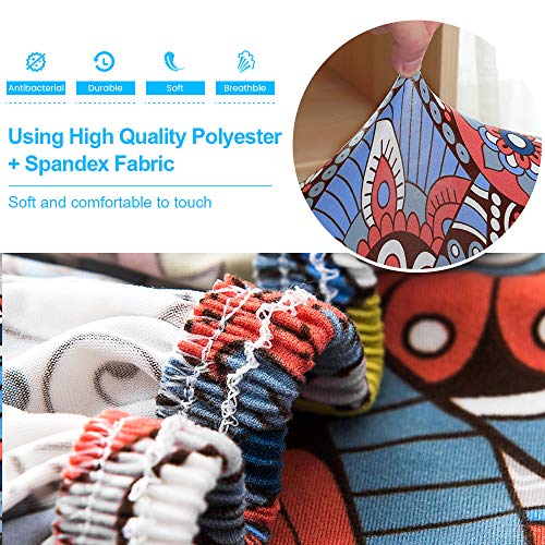 Livego Armless Futon Slipcovers Stretch Folding Sofa Bed Cover With Elastic Bottom, Printed Fitted Couch Cover Furniture Protector For Pets, Kids (Purple2) #TOP3