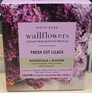 Bath Body Wallflowers Home Fragrance Refills Bulbs 2-Pack 1.6 Fl Oz Fresh Cut Lilacs