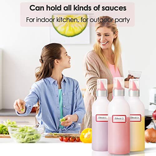 Condiment Squeeze Bottle Sauce Squeeze Squirt Bottle For Kitchen Plastic Syrup Container Food Dispenser For Oil Ketchup Griddle Hot Sauce #TOP4