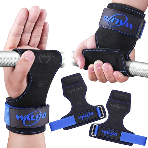 Image of Weight Lifting Wrist Strap，Double Layer Leather Wrist Wraps with Neoprene Padding for Weightlifting & Deadlifts - Adjustable Gym Straps for Men & Women
