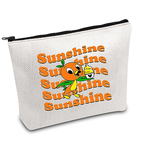 FOTAP Orange Bird Makeup Bag Cartoon Character Lover Gift Sunshine Orange Bird Zipper Pouch Magic Kingd*m Makeup Bag (Sunshine)