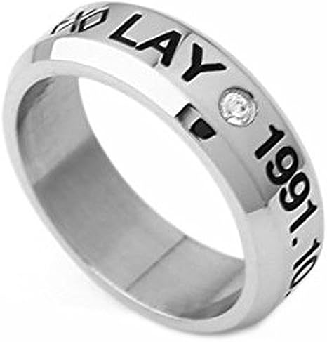 Amazon Co Jp Exo エクソ Lay レイ 1991年10月7日 誕生日刻印 指輪 リング ジュエリー