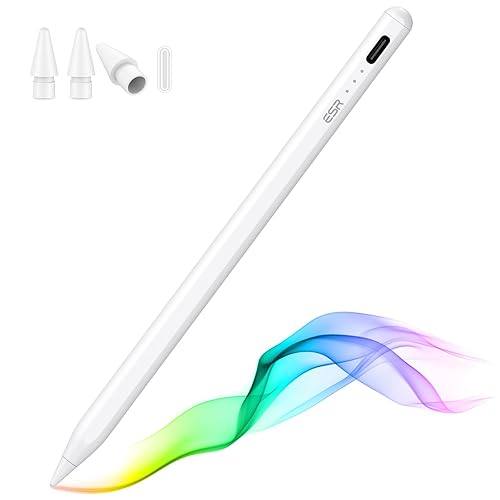 ESR Pencil (1st Generation) for iPad 2018-2026, Tilt Sensitivity, Palm Rejection, Compatible with iPad 11th(A16)/10th Generation,Air 11"/13", Pro 11"/12.9"/13",Mini 6/5, White