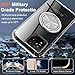 for ASUS ROG Phone 9/Phone 9 Pro Phone Case with Screen Protector 360° Rotatable Ring Holder Kickstand/Stand [Non Yellowing] Transparent 4 Corners Shockproof Protective Cover Case - Crystal Clear