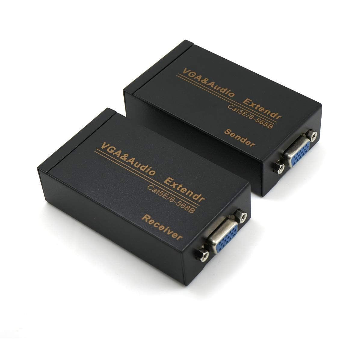 VGA & Audio Extender Upto 100m 1080p Repeater Adapter Over Cat 5e Cat6 RJ45 Network LAN Cable (1 Transmitter + 1 Receiver)-image-36