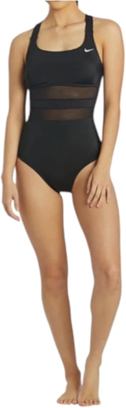 Women's Mesh V Back One Piece Swimsuit