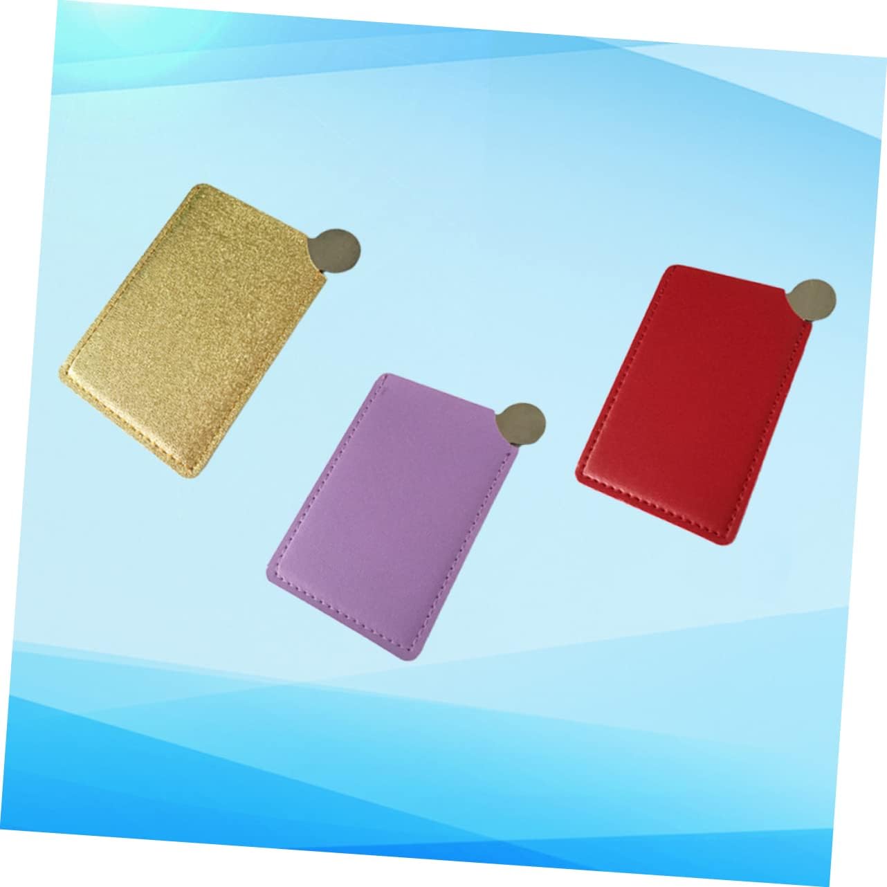 VALICLUD 3sets Portable Stainless Steel Pocket Mirror Durable High Definition Cosmetic Mirror Colors for Makeup Application Travel Present for Women Makeup Artists Random Color 3pcs*3