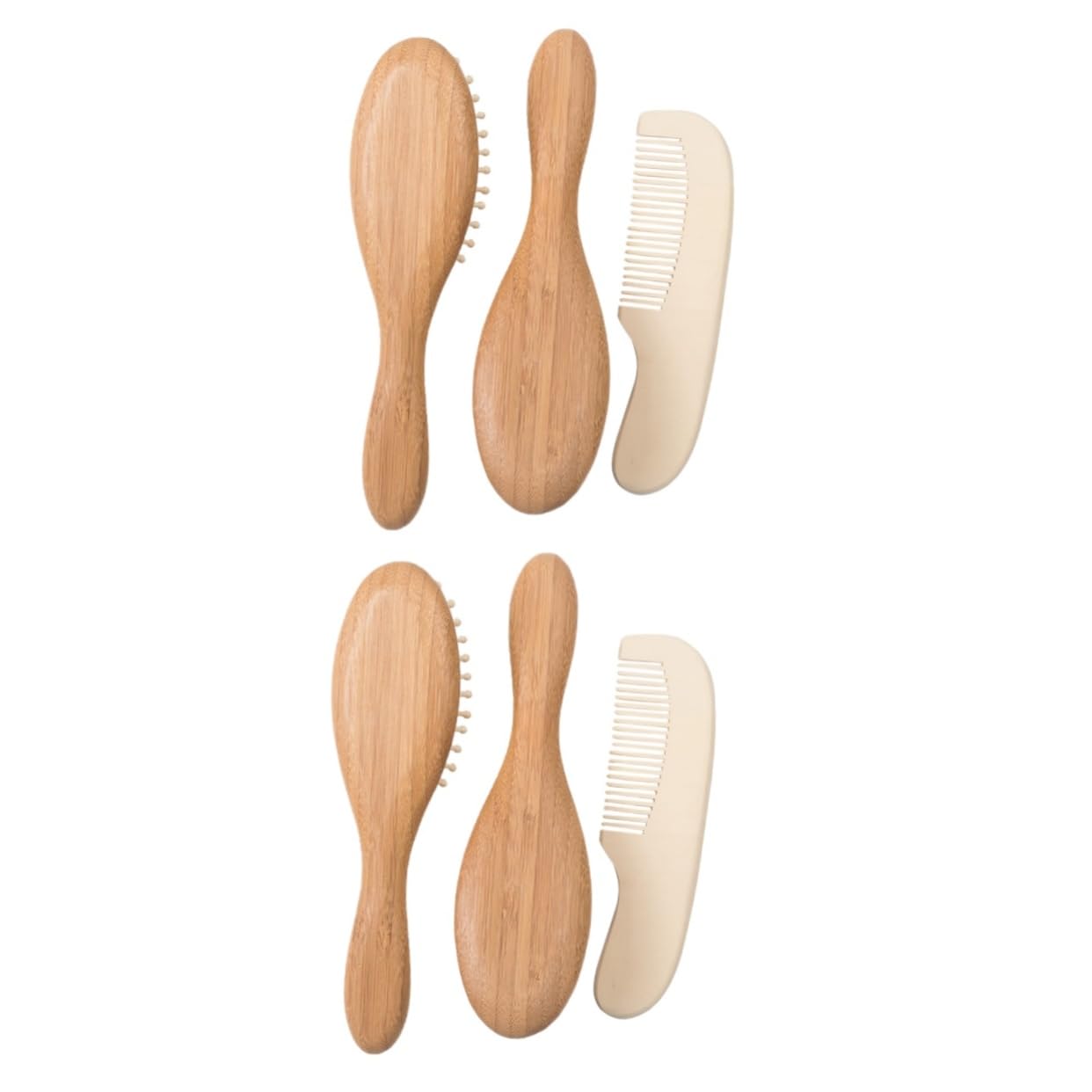 DOITOOL 6 Piezas regalo de registro para bebé equipo de bebé peine cepillo de pelo de bebe cepillo de ducha de bebé herramienta de limpieza para bebés cuidado cepillar cepillo de lana niño