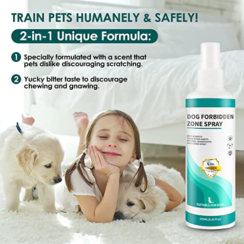 No Chew Spray For Dogs & Cats - Cat Spray Deterrent, 250Ml 8Fl/Oz - Anti-Scratching & Biting, Protect Furniture, Floor & Plants & Safe For Pets #TOP4