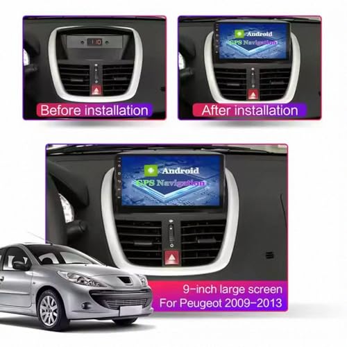 Radio estéreo para Peugeot 206 Plus con Siri integrado para viajar conectado 2
