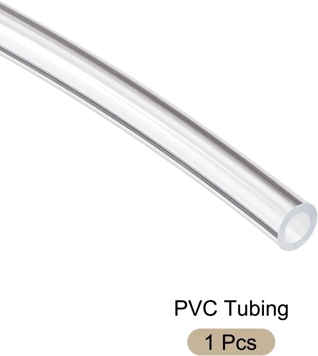 Clear Plastic PVC Tubing Flexible Vinyl Tube, [for Garden Irrigation Water Hose, Fish Tank, Aquarium] - 5mmx7mm/16ft(5m)