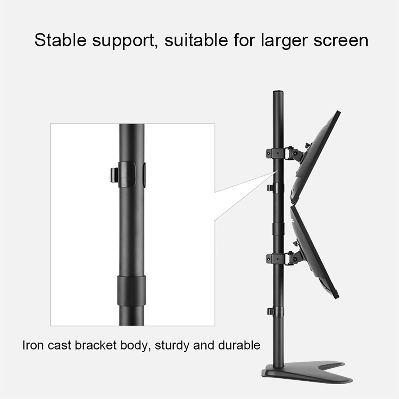 Supporto Doppio per Monitor, Compatibile con Schermi da 13 A 32 Pollici, Supporto da Scrivania Autoportante con Movimento Completo, Supporta Fino A 8 Kg/17,6 Libbre.