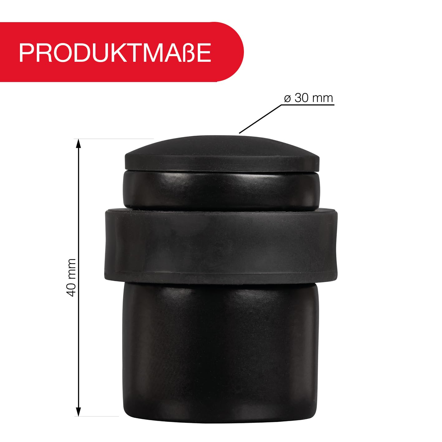 Set Fermaporta Da Pavimento LouMaxx – Metallo Nero Opaco, Altezza 48 Mm, Con Viti, Antiscasso E Antigraffio