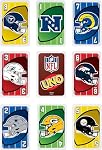 Mattel Games UNO NFL Jeu de cartes dans le stockage & L'étain de voyage pour enfants, adultes & Soirée en famille, Caractéristiques Logos of All 32 NFL Équipes & Règle spéciale avec NFL Logos de l'équipe & Règles spéciales pour les enfants, les adolescents & Soirée de jeux en famille, Âges 7+, 2-10 Joueurs (Amazon Exclusi