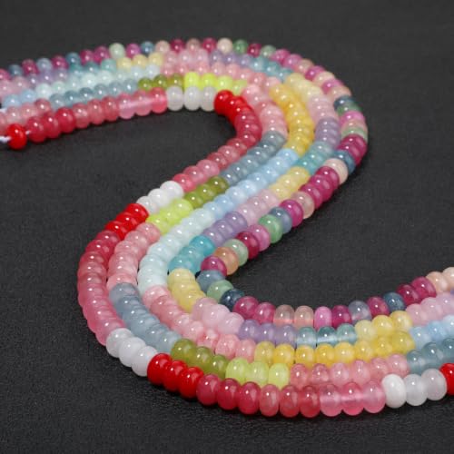 Songxi 5x8mm Tibetan Style Color Gradient Natural Stone Beads, 73PCS Spacer Round Loose Abacus Beads for Jewelry Making, Gemstone for Bracelet Necklace Earrings, Arts and Crafts by Song Xi - Used condition - Image 5