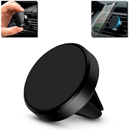 Support Téléphone Magnétique Universel Pour Voiture - Fixation Grille D'aération - Neuf
