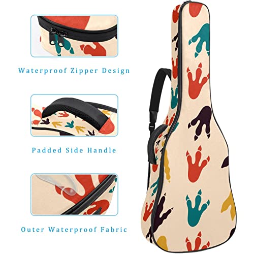 Housse imperméable pour guitare acoustique avec double bandoulière et poche Motif empreinte de dinosaure, Multicolore 01… - Les Beatles, Paul McCartney, John Lennon, RIngo Starr, George Harrison Housse imperméable pour guitare acoustique avec double bandoulière et poche Motif empreinte de dinosaure, Multicolore 01… – Image 5