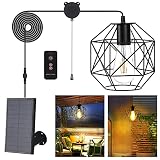 GOSUNWEY Solar Pendant Light Outdoor Indoor, Solar Chandelier Outdoor Storage Shed Solar Powered Lig
