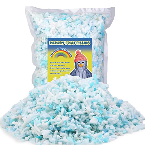 Lunarm 250G/8.82Oz Memory Foam Filling, Shredded Density Foam For Bean Bag Filler Soft And Comfortable Stuffing Foam For Cafts Chairs Cushions Pillow Pet Beds #TOP16