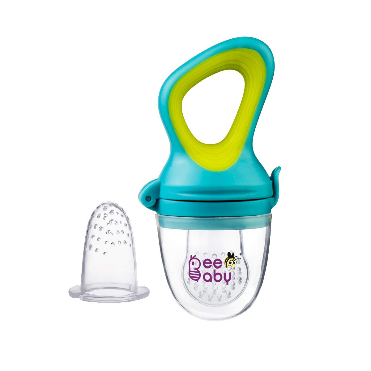 BEEBABYSilicone Food and Fruit Nibbler with Extra Silicone Mesh (Fresh - Blue)