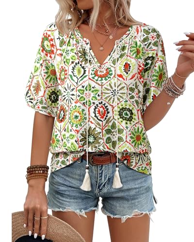 Vivilli Womens Summer Tops: Boho Tops - Western Outfit for