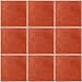 COLOR Y TRADICIÃ“N Washed Terracotta Mexican Ceramic Handmade Solid 4x4 Tiles 9 Pieces