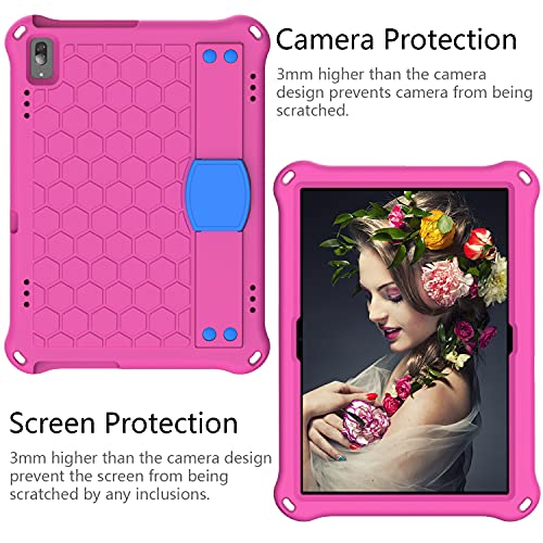 Protège-tablette Lenovo Tab P10 et E10 étui de protection EVA léger rose et bleu - 3