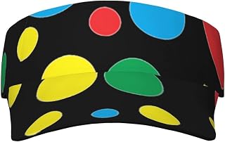 ASEELO Sun Visor Hat, Golf Visor Ponytail Baseball Cap Sports Tennis Sun Hats Twister Polka Dots Womens Adjustable Beach Caps