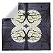 BLUE PANDA 144 Piece Halloween Dinnerware Set, Full Moon Night Sky Halloween Party Plates and Cups and Napkins Set for Spooky Gatherings and Witch Theme Parties (Serves 24)