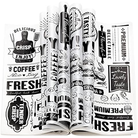 160 Pcs Newsprint Wax Paper Sheets, Newspaper Theme Food Wrap Paper Wax Paper for Food Sandwich Wrap Paper Deli Wraps, Waterproof Oil-proof Picnic Basket Liners for Kitchen Handmade Food Cover