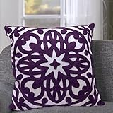 Alysheer Funda de almohada decorativa bordada de 20 x 20 pulgadas, sala de estar