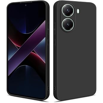 HSP Case for Xiaomi Poco X7 Pro 5G Dust-Resistant Mobile Phone Case Premium TPU Silicone Case Protective Case Scratch-Resistant Shockproof Drop Protection Camera Protection Screen Protector Perfect Fit Thin Matte Case Black