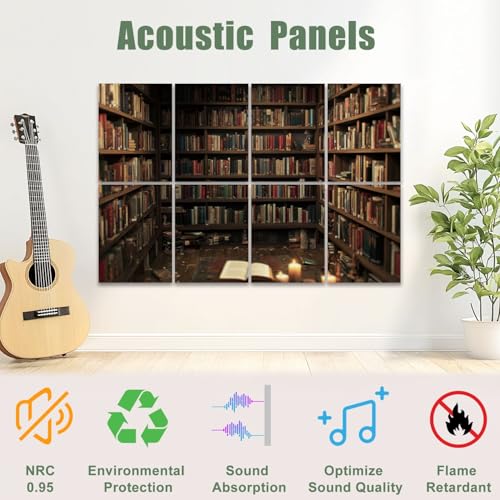 8 Pack de Paneles Acústicos Decorativos para Absorción de Sonido 48"x32" miniatura 3