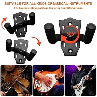 MOYACA Lot de 2 supports muraux en métal pour guitare avec vis, support de guitare avec éponge de protection, support de… - Les Beatles, Paul McCartney, John Lennon, RIngo Starr, George Harrison MOYACA Lot de 2 supports muraux en métal pour guitare avec vis, support de guitare avec éponge de protection, support de… – Image 4