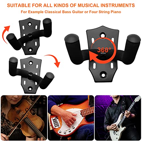 MOYACA Lot de 2 supports muraux en métal pour guitare avec vis, support de guitare avec éponge de protection, support de… - Les Beatles, Paul McCartney, John Lennon, RIngo Starr, George Harrison MOYACA Lot de 2 supports muraux en métal pour guitare avec vis, support de guitare avec éponge de protection, support de… – Image 5