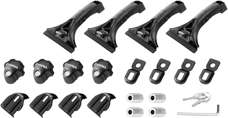 INNO IN-MDK Base Stay Set for Vehicles with Rain Gutters (Black)