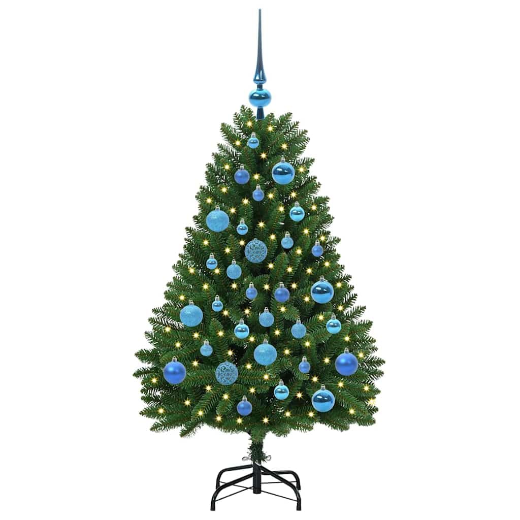 Sztuczna choinka zielona, 120 cm, PCW i metal, realistyczne gałązki, składana, stabilna struktura do użytku wewnątrz i na zewnątrz, łatwy montaż