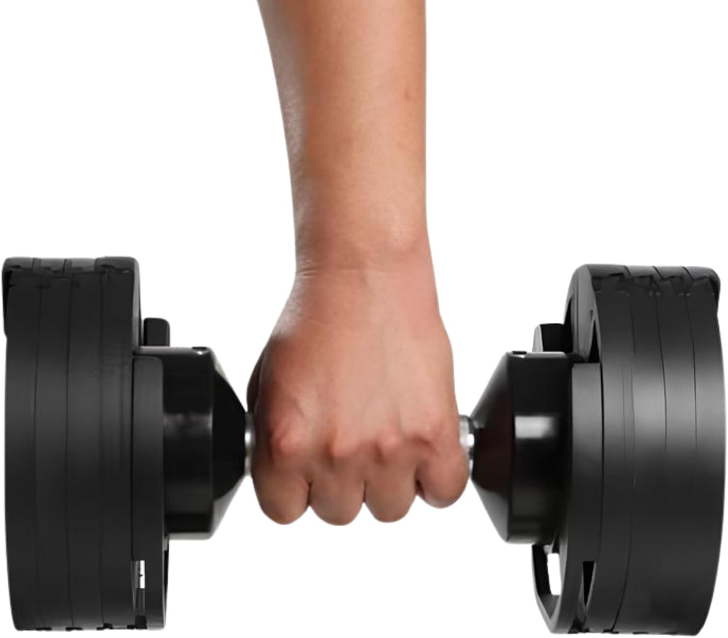 1 Manubrio Regolabile 32 Kg, Manubrio Rivestito in Gomma e Impugnatura Acciaio, Attrezzi per Palestra e Home Gym 2-32Kg