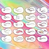 Eye Makeup Hollow Out Painting Template Quick Make-Up Stencils Eyeliner Molds Makeup Tool with a Variety of Shapes Eyeliner Stencil Pads Eyeshadow Applicators